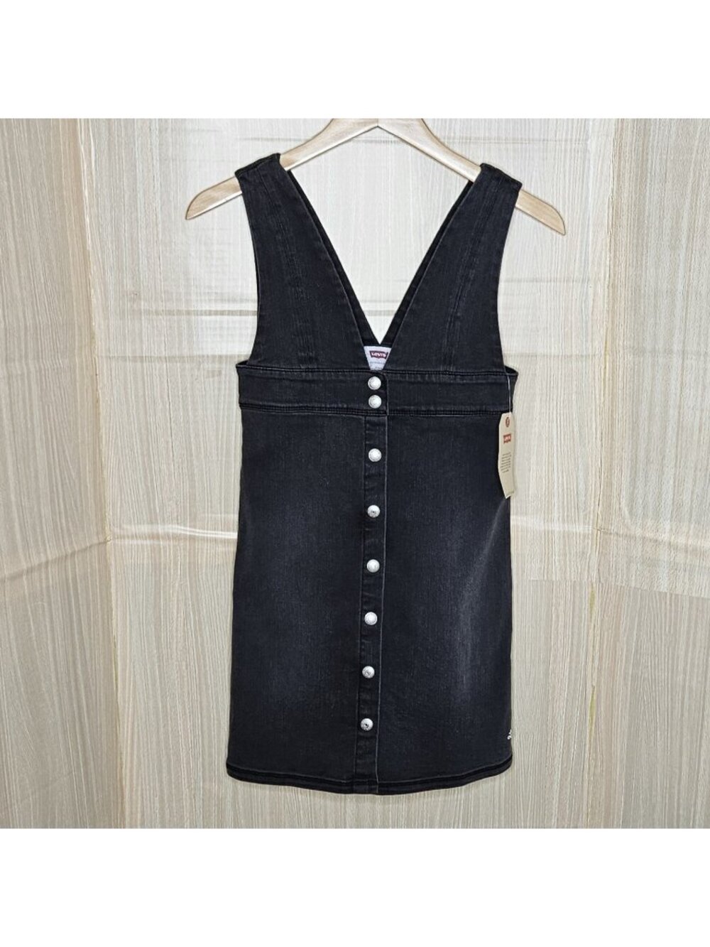 Levi's Girl's New Black Denim Overall Dress 10